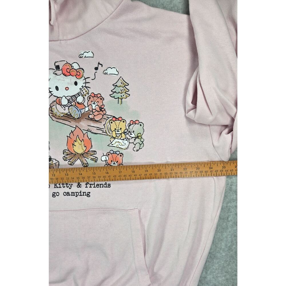 Sanrio Hello Kitty Friends Go Camping Hoodie Womens L Large Pink Sweatshirt - Picture 5 of 8